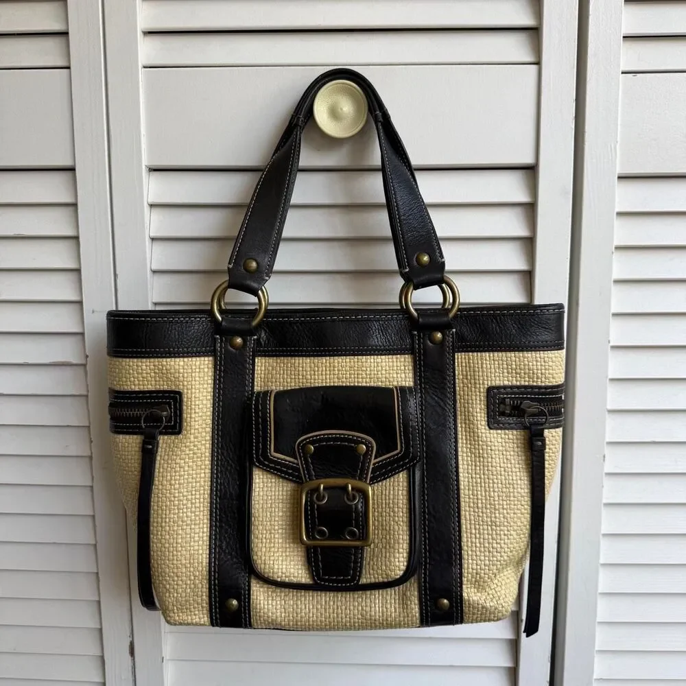 Coach Women's Tan and Black Bag